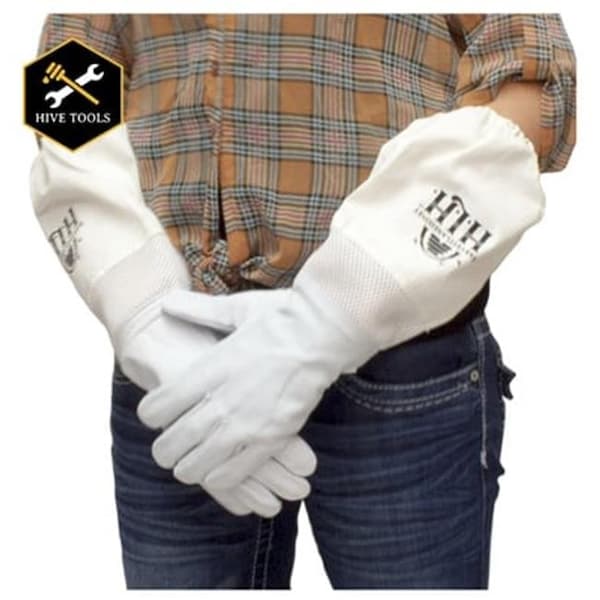 Harvest Lane Honey CLOTHGM-103 Medium Goat Skin Beekeeping Gloves 202544 - main